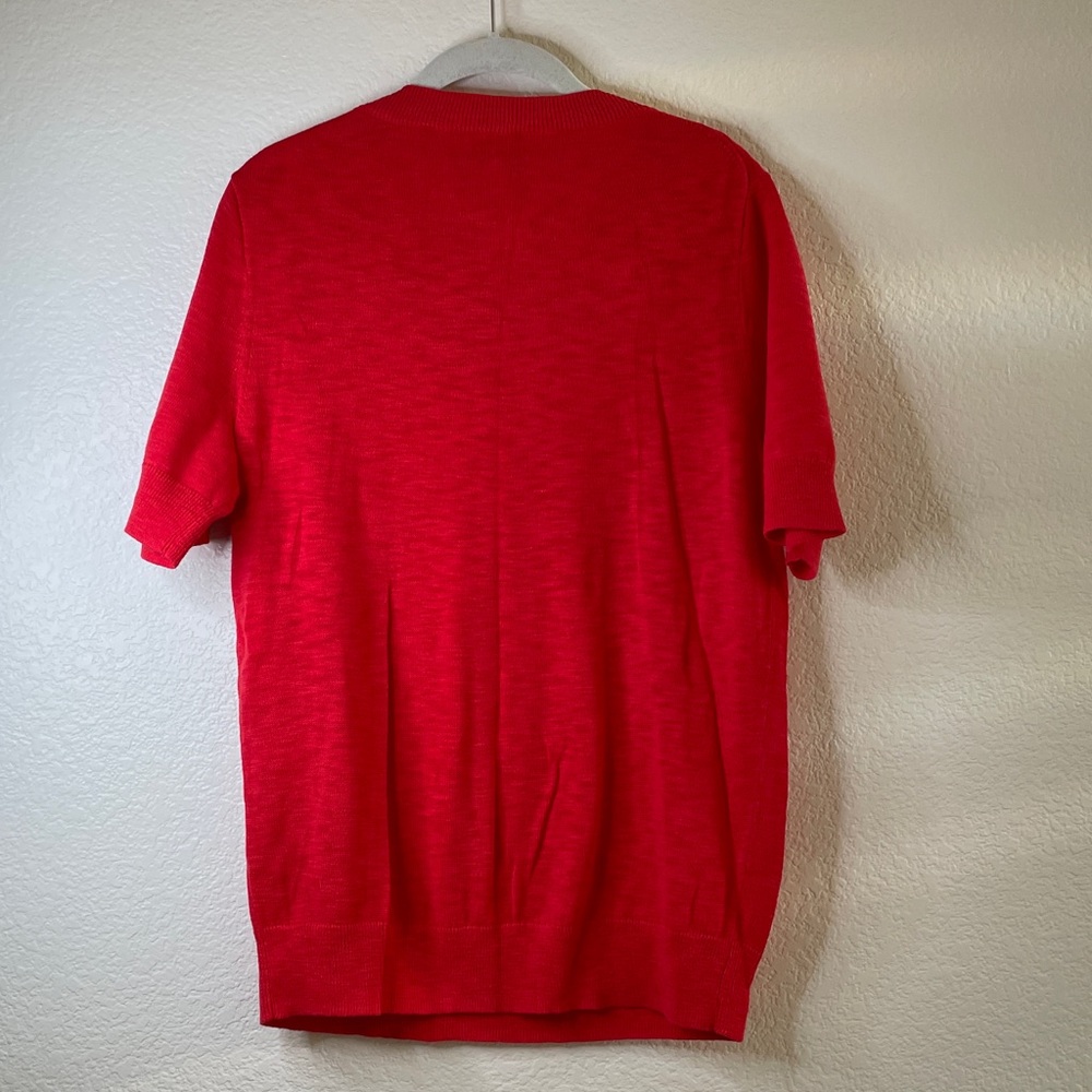 NWT J Crew Bold Red Knit Top size XL - Picture 4 of 4